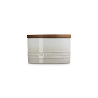47 cl - Le Creuset Evolution Barattolo In Gres Vetrificato Con Coperchio In Legno