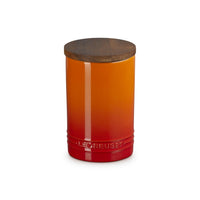 77 cl - Le Creuset Evolution Barattolo In Gres Vetrificato Con Coperchio In Legno