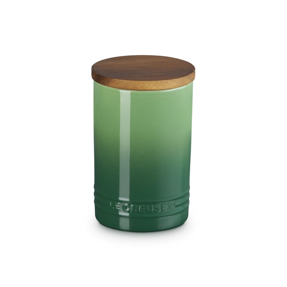 77 cl - Le Creuset Evolution Barattolo In Gres Vetrificato Con Coperchio In Legno