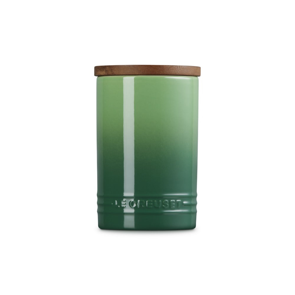 77 cl - Le Creuset Evolution Barattolo In Gres Vetrificato Con Coperchio In Legno