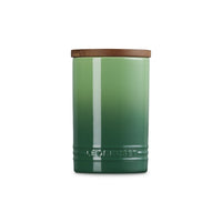 77 cl - Le Creuset Evolution Barattolo In Gres Vetrificato Con Coperchio In Legno