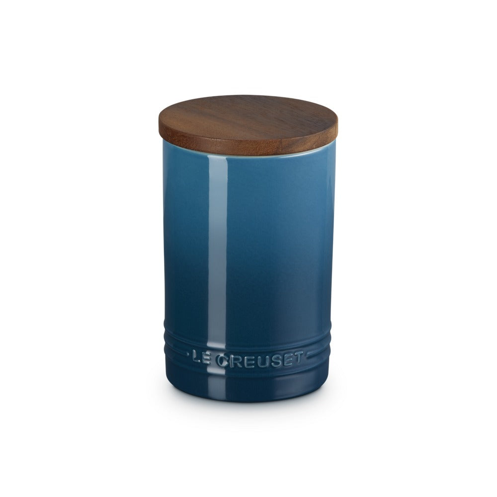 77 cl - Le Creuset Evolution Barattolo In Gres Vetrificato Con Coperchio In Legno