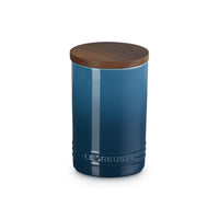 77 cl - Le Creuset Evolution Barattolo In Gres Vetrificato Con Coperchio In Legno