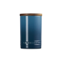 77 cl - Le Creuset Evolution Barattolo In Gres Vetrificato Con Coperchio In Legno