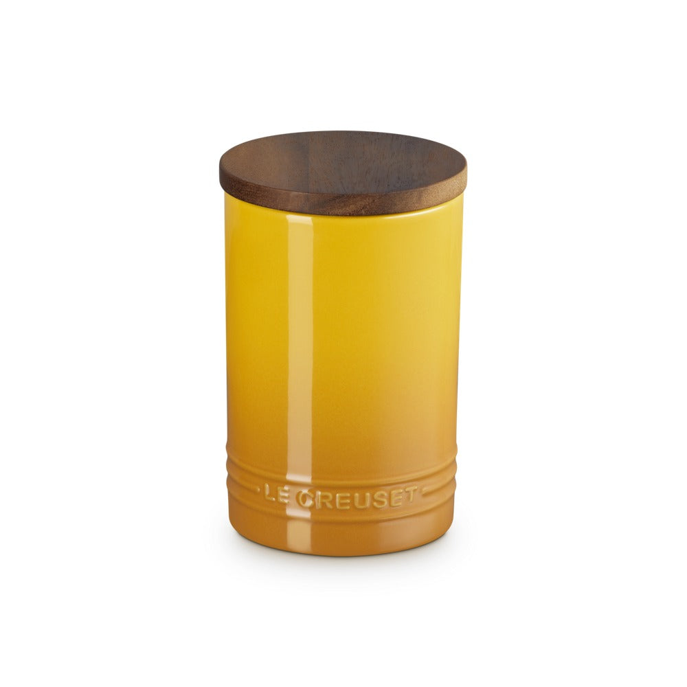 77 cl - Le Creuset Evolution Barattolo In Gres Vetrificato Con Coperchio In Legno