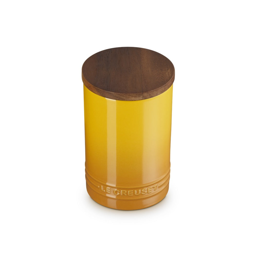 77 cl - Le Creuset Evolution Barattolo In Gres Vetrificato Con Coperchio In Legno