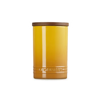 77 cl - Le Creuset Evolution Barattolo In Gres Vetrificato Con Coperchio In Legno
