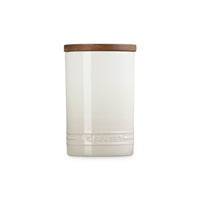 77 cl - Le Creuset Evolution Barattolo In Gres Vetrificato Con Coperchio In Legno