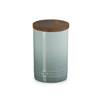 77 cl - Le Creuset Evolution Barattolo In Gres Vetrificato Con Coperchio In Legno