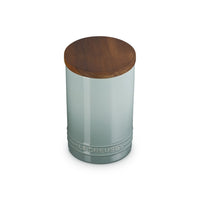 77 cl - Le Creuset Evolution Barattolo In Gres Vetrificato Con Coperchio In Legno