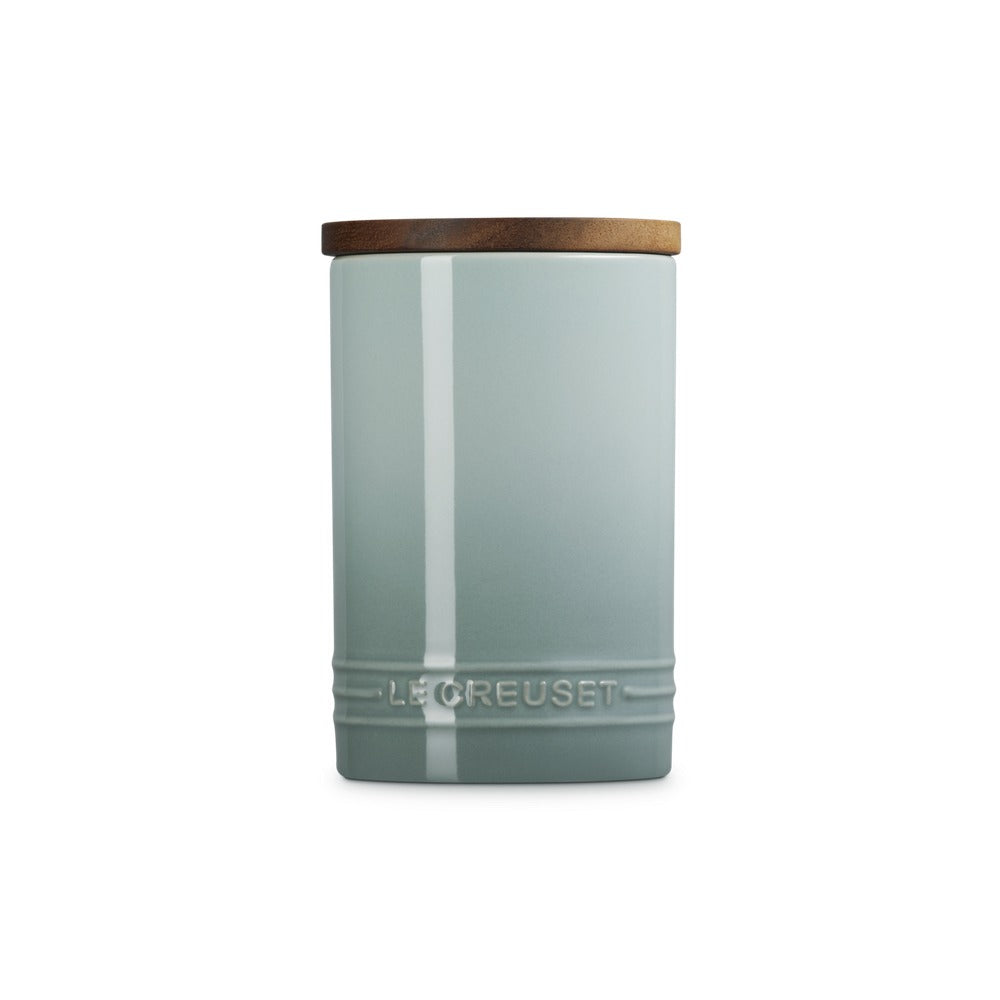 77 cl - Le Creuset Evolution Barattolo In Gres Vetrificato Con Coperchio In Legno