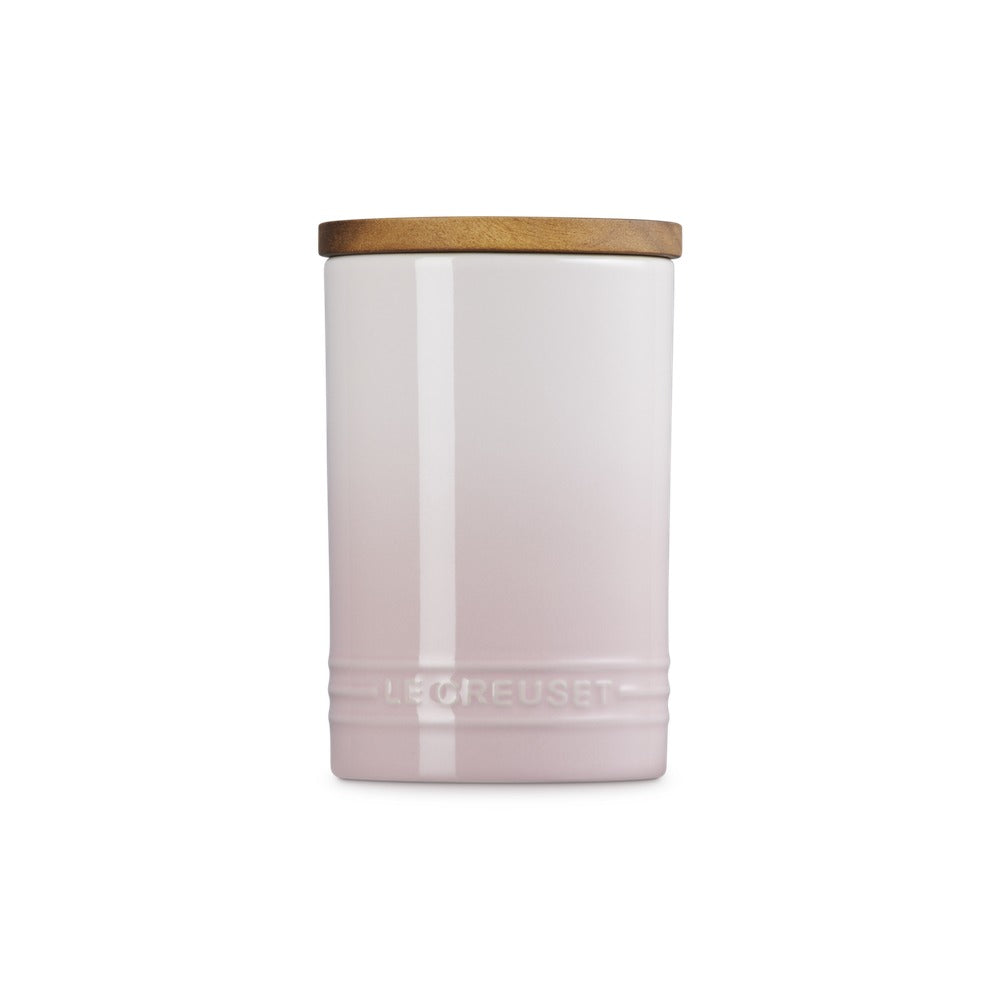 77 cl - Le Creuset Evolution Barattolo In Gres Vetrificato Con Coperchio In Legno