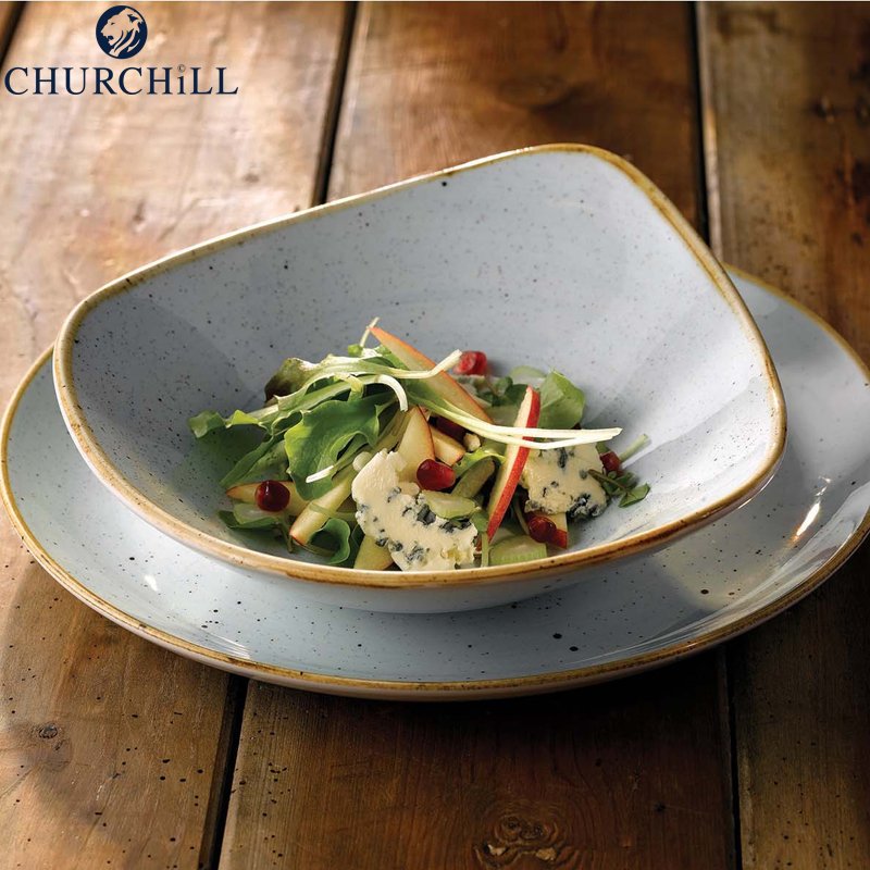 Churchill Stonecast Servizio Piatti Triangolare In Porcellana Vetrificata Set 12 Pz