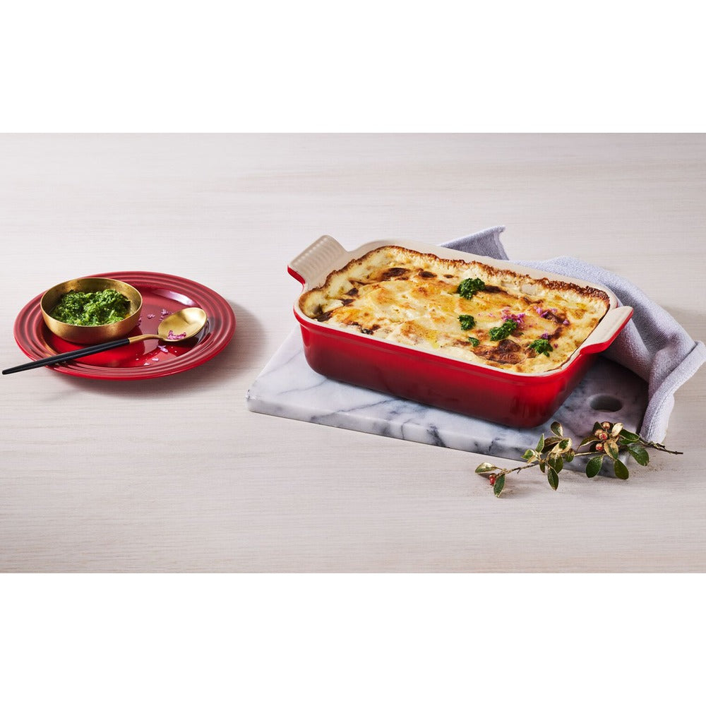 32x24 cm - Le Creuset Tradition Pirofila Rettangolare In Gres Vetrificato