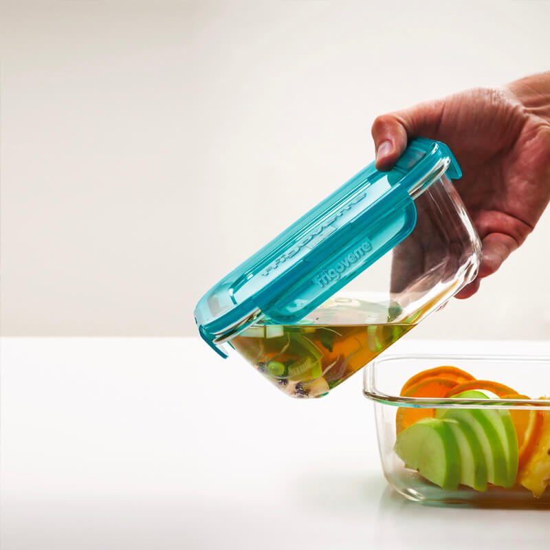 18X18 Cm Bormioli Rocco Frigoverre Evolution Contenitore Per Alimenti Ermetico In Vetro
