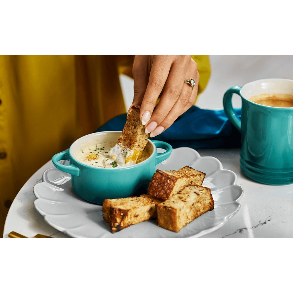 10 cm - Mini Cocotte Runde Auflaufform aus glasiertem Steinzeug