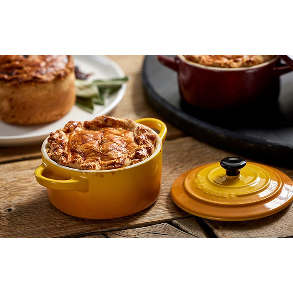 10 cm - Mini Cocotte Runde Auflaufform aus glasiertem Steinzeug