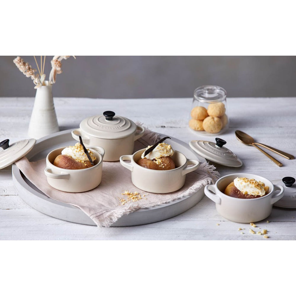 10 cm - Mini Cocotte Runde Auflaufform aus glasiertem Steinzeug