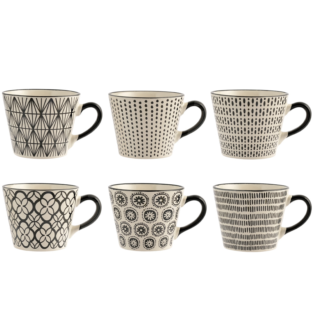 34 cl - H&H Vhera Tazza Cappuccino Colori Assortiti In Stoneware Set 6 Pz