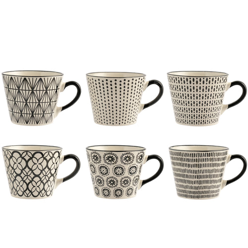 34 cl - H&H Vhera Tazza Cappuccino Colori Assortiti In Stoneware Set 6 Pz