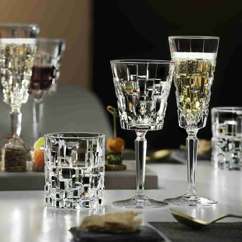 Etna Set of Crystalline Glass Glasses and Tumblers Luxion Set of 18 Pieces