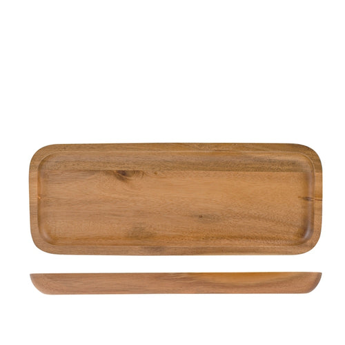 28x10.5 cm - H&H Acacia Vassoio Rettangolare In Legno di Acacia