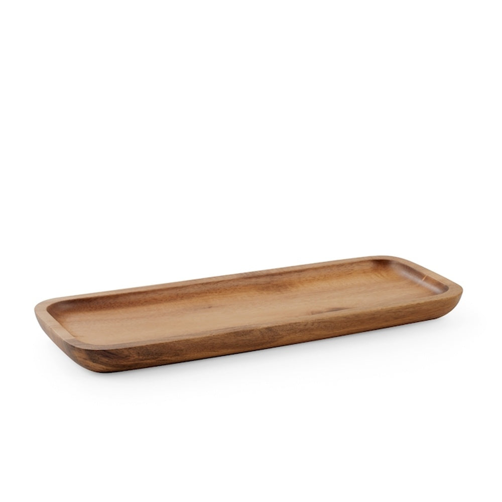 28x10.5 cm - H&H Acacia Vassoio Rettangolare In Legno di Acacia