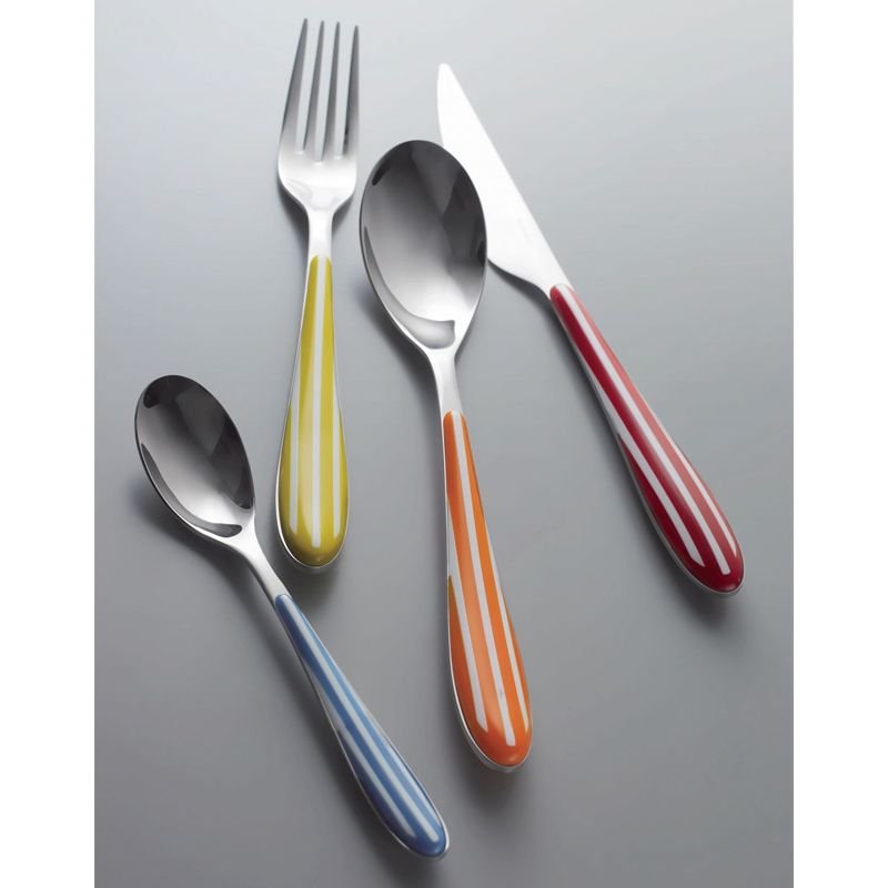 Bugatti Zebra Servizio Posate Acciaio Inox E Abs Set 24 Pz
