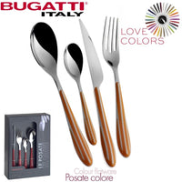 Bugatti Zebra Servizio Posate Acciaio Inox E Abs Set 24 Pz