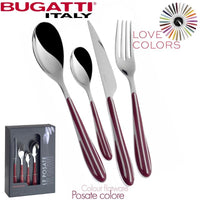 Bugatti Zebra Servizio Posate Acciaio Inox E Abs Set 24 Pz