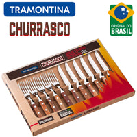 Tramontina Churrasco Servizio Posate In Acciaio Inox Poliwood Set 12 Pz