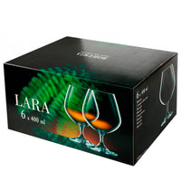 60 Cl Crystalex Bohemia Lara Calice Snifter In Vetro Set 6 Pezzi