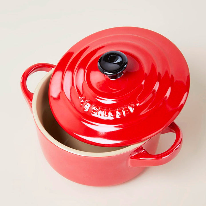 10 Cm Le Creuset Mini Cocotte Casseruola Rotonda In Gres Vetrificato Set 4 Pz