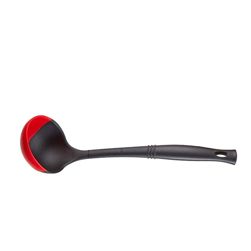 Le Creuset Mestolo Bimateriale Rosso Ciliegia – Testa In Nylon E Silicone, Adatto A Pentole Antiaderenti, Lavabile In Lavastoviglie