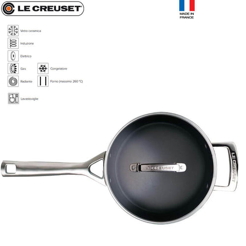 Le Creuset Les Forgees Casseruola Con Manico Antiaderente In Alluminio Con Manico E Coperchio