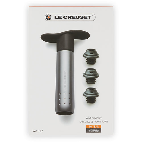 Le Creuset Wa 137 Pompa Sottovuoto Per Vino Con 3 Tappi E Soft Grip