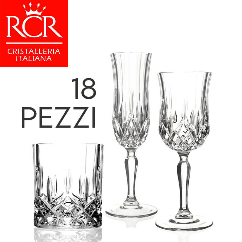 Rcr Opera Set Bibita In Vetro Set 18 Pezzi