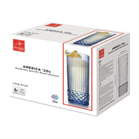 40 Cl Bormioli Rocco America 20S Bicchiere Cocktail In Vetro Set 6 Pezzi