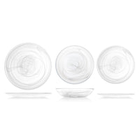 21 cm - H&H Alabastro Piatto Frutta In Vetro - Set 6 Pz