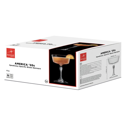 27 5 Cl Bormioli Rocco America 20S Calice Cocktail In Vetro Set 6 Pezzi