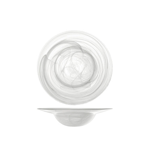 23.5 cm - H&H Alabastro Piatto Pasta In Vetro - Set 6 Pz