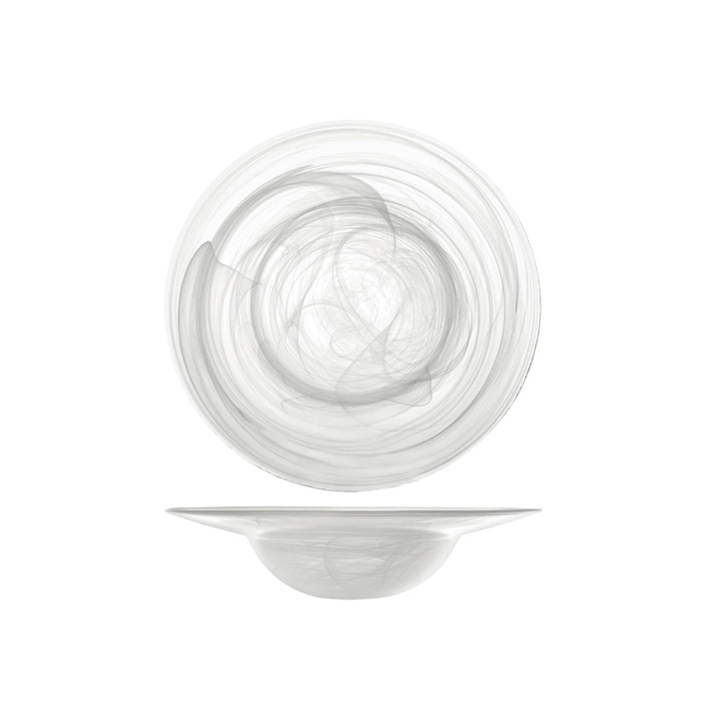 26 cm - H&H Alabastro Piatto Pasta In Vetro - Set 4 Pz