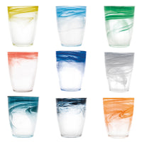 35 cl - Alabastro Bicchiere Acqua In Vetro - Set 9 Pz