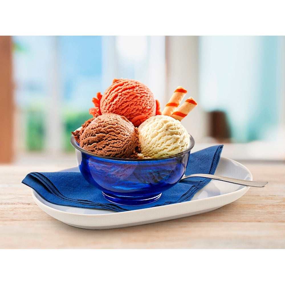 10.5 cm - H&H Alabastro Coppa Dessert Macedonia In Vetro - Set 6 Pz