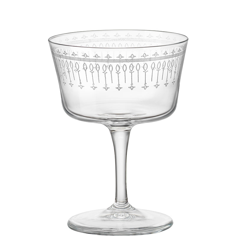 22 Cl Bormioli Rocco Bartender Novecento Calice Cocktail In Vetro Set 6 Pezzi