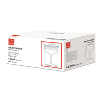 22 Cl Bormioli Rocco Bartender Novecento Calice Cocktail In Vetro Set 6 Pezzi