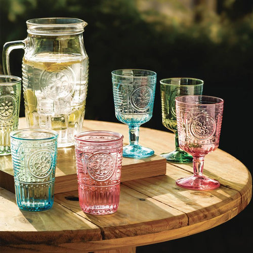 34 Cl Bormioli Rocco Romantic Bicchiere Acqua In Vetro Set 4 Pezzi
