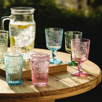 32 Cl Bormioli Rocco Romantic Calice Acqua Barocco In Vetro Temperato Set 4 Pezzi