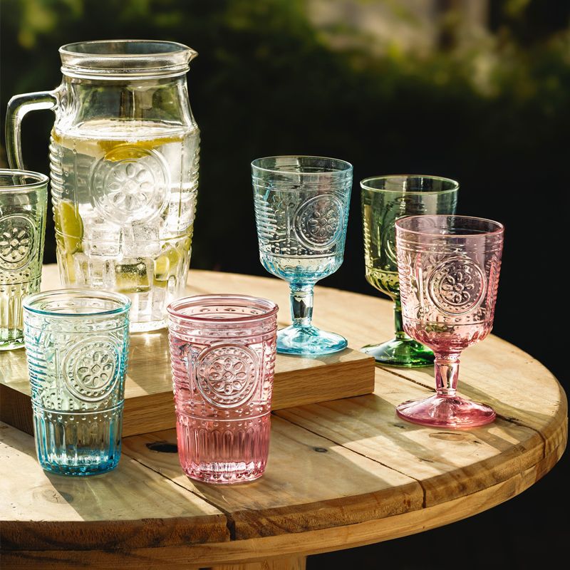 32 Cl Bormioli Rocco Romantic Calice Acqua Barocco In Vetro Temperato Set 4 Pezzi