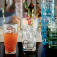 27 Cl Bormioli Rocco Rock Bar Bicchiere Bibita In Vetro Temperato Set 36 Pezzi